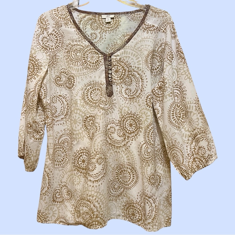 J.Jill Tunic‎ Blouse Bohemian Pullover Style